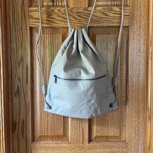 Drawstring Vegan Leather Bag